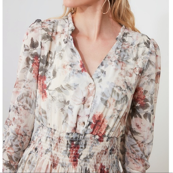 Floral Print Midi Dress - Picture 3 of 6